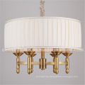 Brass Color Iron Pendant Lamp with Fabric Shade (SL2060-6)